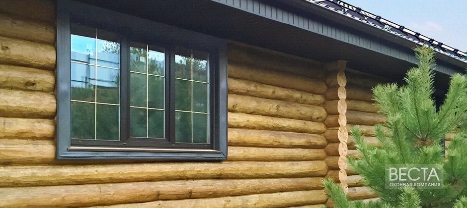 Пластиковые окна в деревянном доме (50 фото)